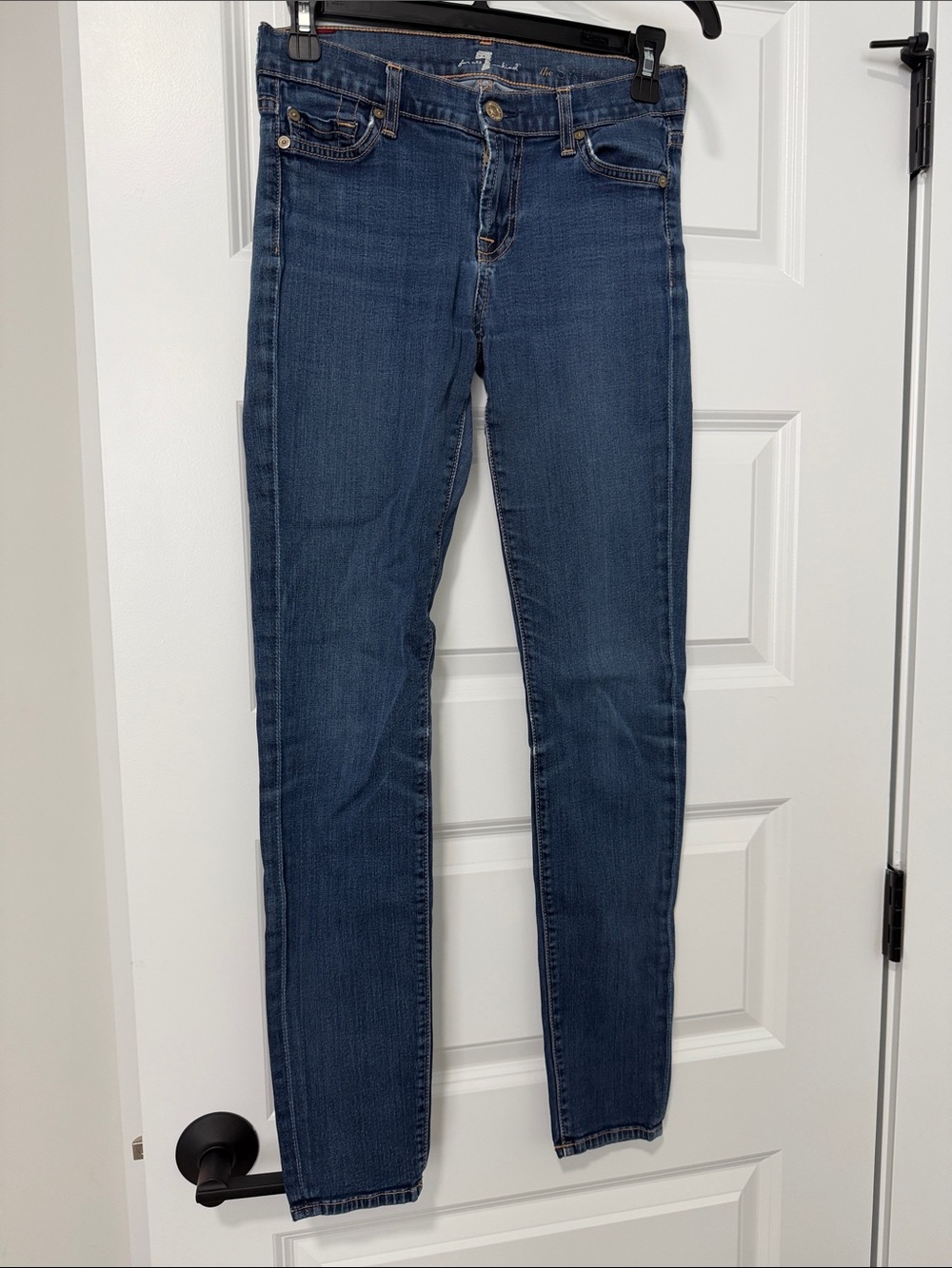 7 For All Mankind Dark Blue Skinny Jeans